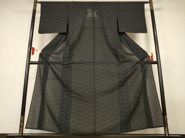 平和屋着物＊夏物　本場大島紬　夏大島　流水文　正絹　逸品　未使用　AABL6709jd