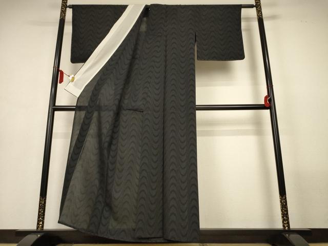 平和屋着物＊夏物　本場大島紬　夏大島　流水文　正絹　逸品　未使用　AABL6709jd