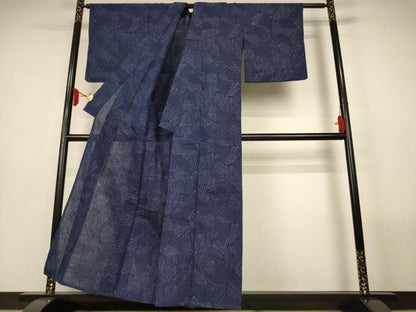 平和屋着物＊夏物　小紋　紗　流水文　AABL6713jd