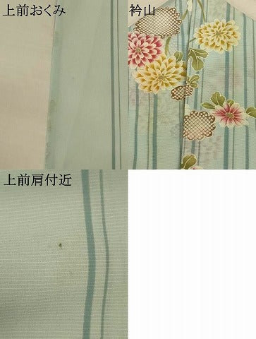 平和屋着物＊夏物　小紋　紗　草花文　正絹　逸品　AABL6719jd