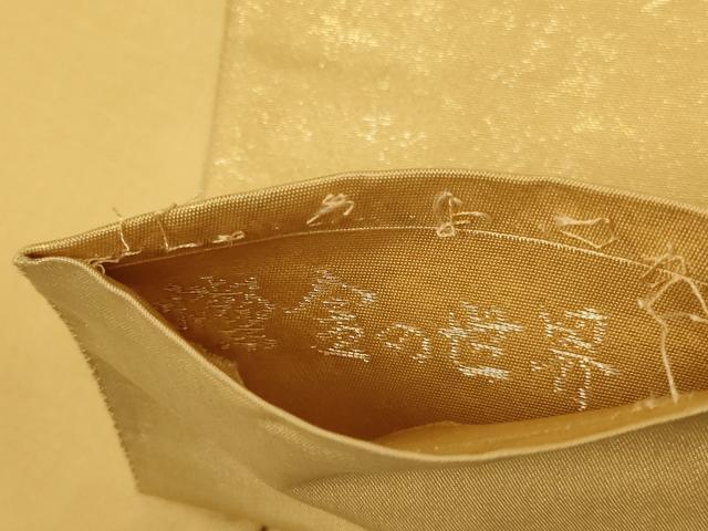 平和屋着物◎六通柄袋帯　唐織　草花文　金糸　正絹　逸品　AABL6735ou