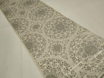 平和屋着物◎六通柄　本袋帯　正倉院花文　プラチナ箔二重箔　正絹　逸品　AABL6744ou