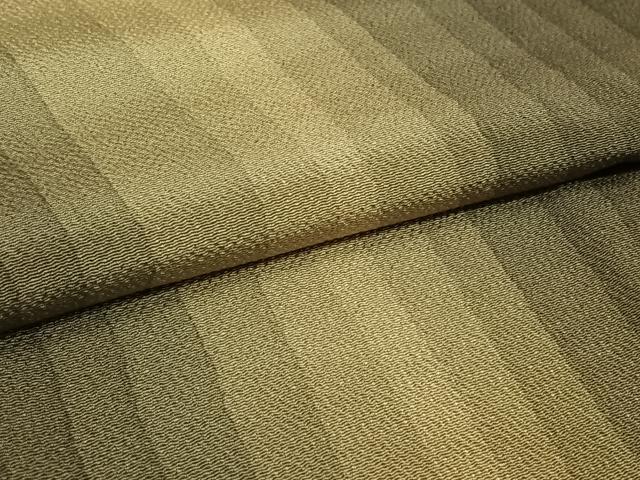 平和屋着物▽上質な小紋　単衣　変わり縞　鬼しぼ縮緬　正絹　逸品　未使用　AABL6765jh