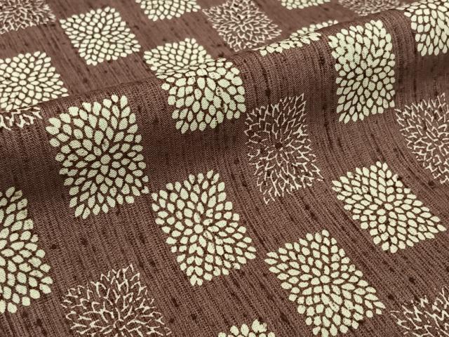 平和屋着物▽上質な小紋　単衣　紬地　市松菊文　やまと誂製　正絹　逸品　AABL6767jh