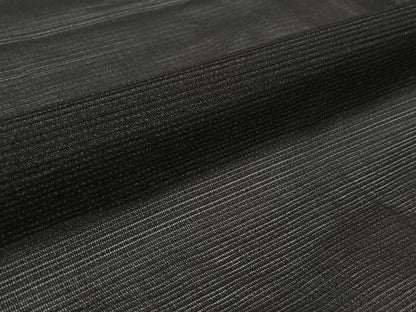 平和屋着物▽長羽織　スリーシーズン　春夏秋　塵除け　黒地　正絹　逸品　AABL6771jh