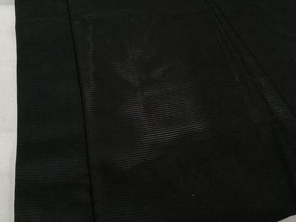 平和屋着物▽男性　夏　絽　長羽織　黒紋付　正絹　逸品　AABL6790jh