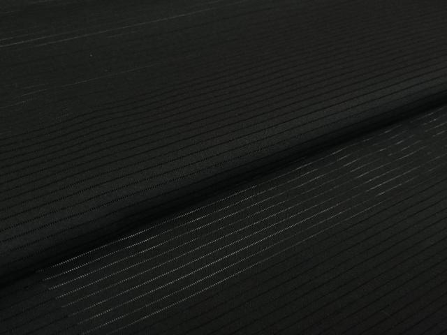平和屋着物▽男性　夏　絽　長羽織　黒紋付　正絹　逸品　AABL6790jh