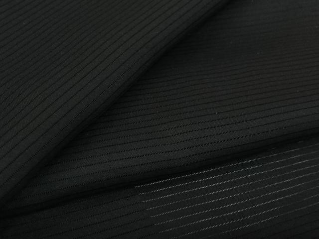 平和屋着物▽男性　夏　絽　長羽織　黒紋付　正絹　逸品　AABL6790jh