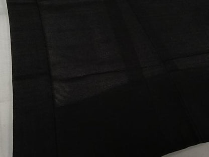 平和屋着物▽長羽織　スリーシーズン　春夏秋　塵除け　黒地　正絹　逸品　AABL6791jh