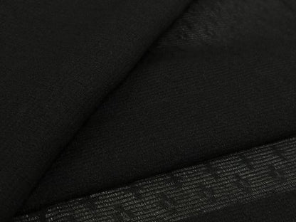 平和屋着物▽羽織　スリーシーズン　春夏秋　塵除け　幾何学文様　黒地　正絹　逸品　AABL6796jh
