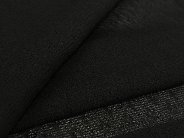 平和屋着物▽羽織　スリーシーズン　春夏秋　塵除け　幾何学文様　黒地　正絹　逸品　AABL6796jh