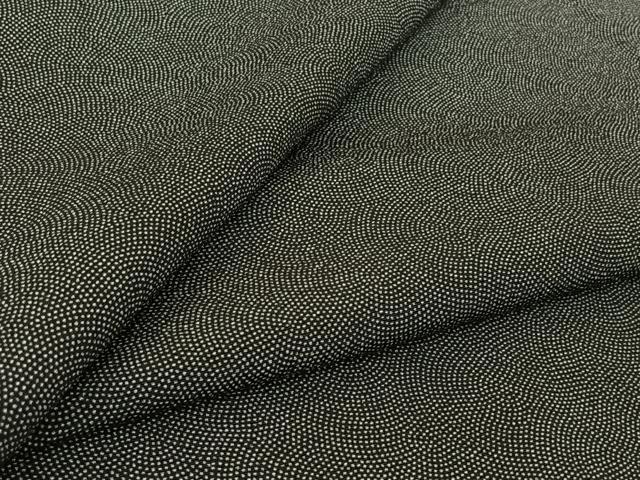 平和屋着物▽江戸小紋　単衣　鮫小紋柄　黒地　正絹　逸品　AABL6798jh