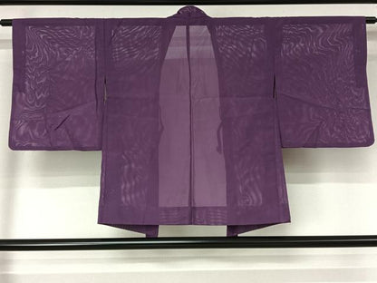 平和屋着物▽羽織　スリーシーズン　春夏秋　塵除け　江戸紫色　洗える着物　AABL6812jh