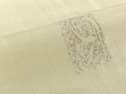 平和屋着物▽上質な小紋　単衣　紬地　色紙文　正絹　逸品　AABL6822jh