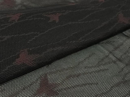 平和屋着物▽羽織　スリーシーズン　春夏秋　塵除け　枝葉文　黒地　洗える着物　AABL6825jh