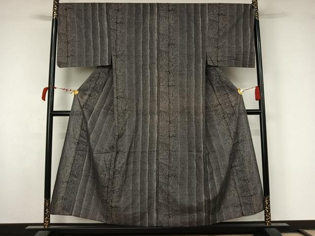 平和屋着物▽男性　ファッションデザイナー　コシノジュンコ　小紋　単衣　デニム風　綿　AABL6835jh