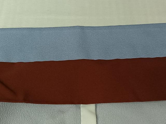 平和屋着物▽訪問着　単衣　草葉文　暈し染め　洗える着物　AABL6838jh