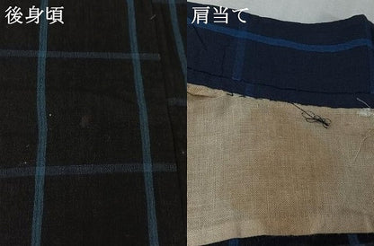 平和屋着物▽小紋　単衣　格子　AABL6840jh