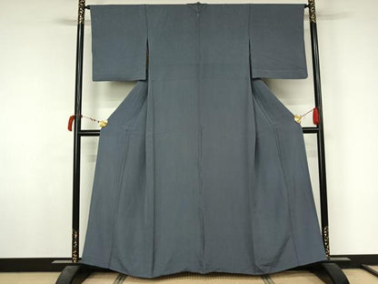 平和屋着物▽江戸小紋　単衣　万筋　秘色色×竜胆色　ますいわ屋扱い　正絹　逸品　AABL6848jh