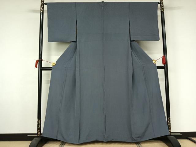平和屋着物▽江戸小紋　単衣　万筋　秘色色×竜胆色　ますいわ屋扱い　正絹　逸品　AABL6848jh