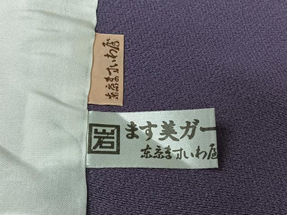 平和屋着物▽江戸小紋　単衣　万筋　秘色色×竜胆色　ますいわ屋扱い　正絹　逸品　AABL6848jh