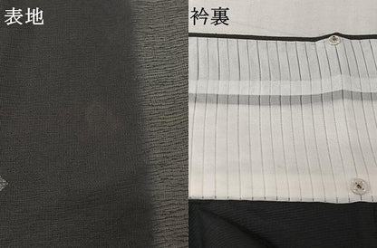 平和屋着物▽訪問着　無双　紗袷　紗×絽　幾何学文様　銀彩　正絹　逸品　AABL6852jh