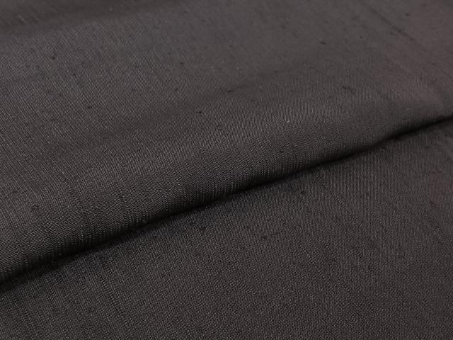 平和屋着物▽経節紬　単衣　色無地　深紫色　正絹　逸品　AABL6853jh