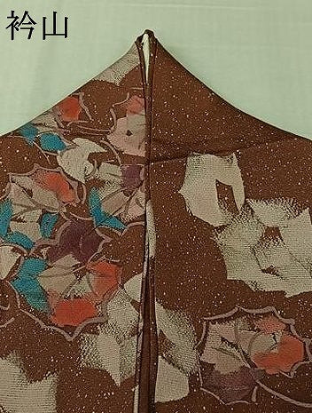 平和屋着物▽上質な小紋　単衣　草花文　正絹　逸品　AABL6864jh