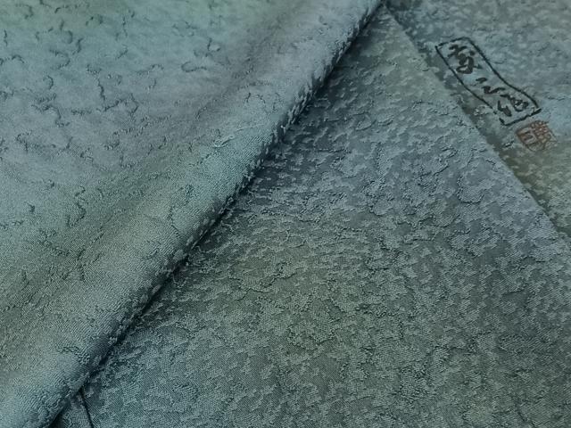 平和屋着物▽上質な小紋　単衣　作家物　霞文　正絹　逸品　AABL6867jh