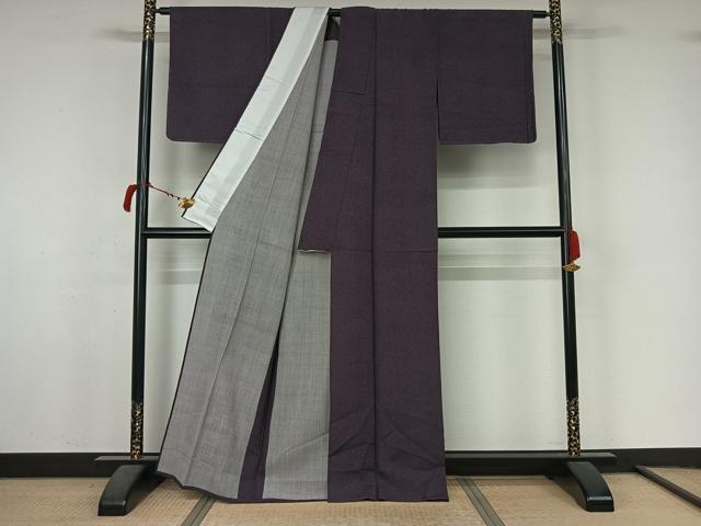平和屋着物▽小紋　単衣　霞文　未使用　AABL6872jh