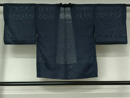 平和屋着物▽羽織　スリーシーズン　春夏秋　塵除け　草葉文　洗える着物　AABL6878jh