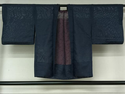 平和屋着物▽羽織　スリーシーズン　春夏秋　塵除け　草葉文　洗える着物　AABL6878jh