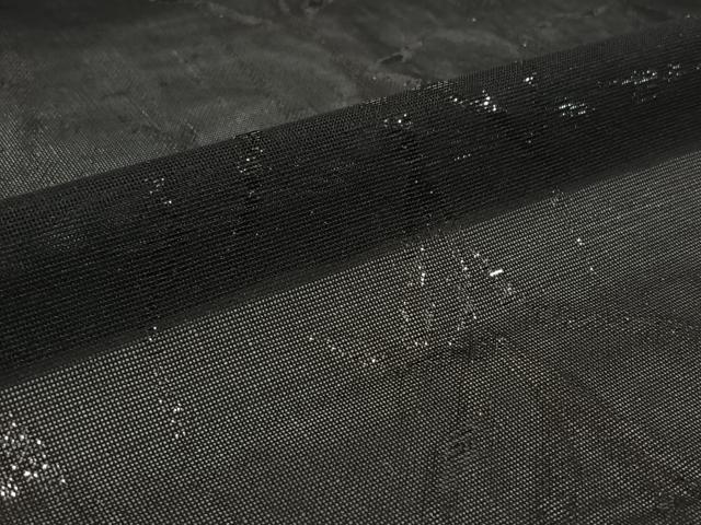 平和屋着物▽羽織　スリーシーズン　春夏秋　塵除け　草葉文　黒地　銀糸　正絹　逸品　AABL6882jh