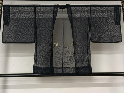 平和屋着物▽羽織　スリーシーズン　春夏秋　塵除け　立波文　正絹　逸品　AABL6883jh
