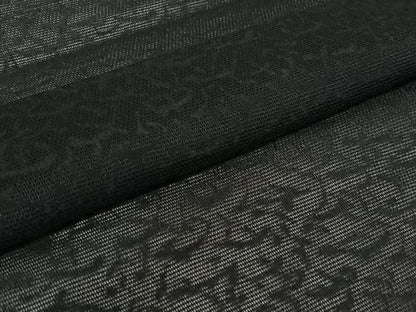 平和屋着物▽羽織　スリーシーズン　春夏秋　塵除け　霞文　黒地　洗える着物　AABL6884jh