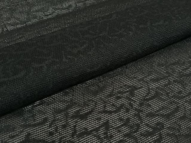 平和屋着物▽羽織　スリーシーズン　春夏秋　塵除け　霞文　黒地　洗える着物　AABL6884jh