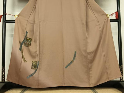 平和屋着物●訪問着　単衣　色紙重ね風景文　金彩　正絹　逸品　AABL6886jh