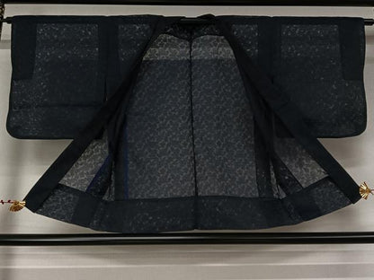 平和屋着物▽羽織　スリーシーズン　春夏秋　塵除け　草花文　洗える着物　AABL6891jh