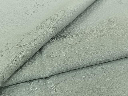 平和屋着物▽上質な色無地　単衣　流水草葉地紋　月白色　正絹　逸品　未使用　AABL6894jh