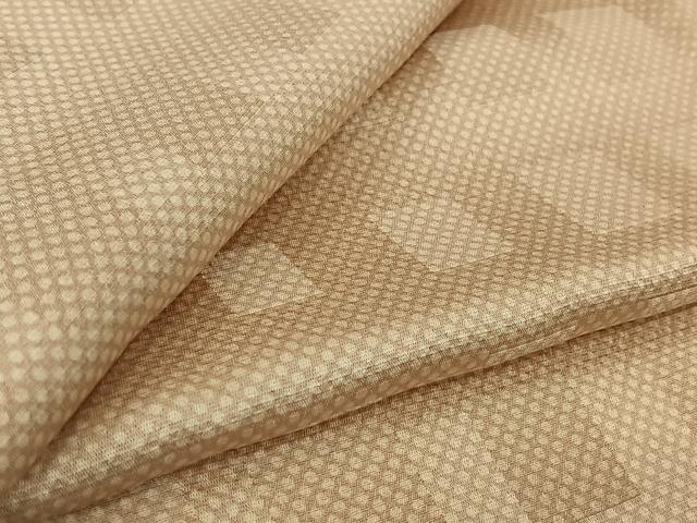 平和屋着物▽上質な小紋　単衣　幾何学文様　さが美扱い　正絹　逸品　AABL6908jh