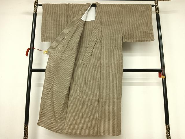平和屋着物▽男性　小紋　単衣　縞　竹　綿　AABL6913jh