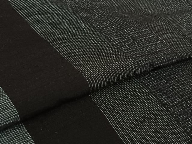平和屋着物▽結城紬　単衣　80亀甲　間道　正絹　逸品　AABL6919jh