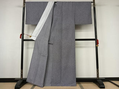 平和屋着物▽小紋　単衣　鹿の子文様　洗える着物　AABL6920jh