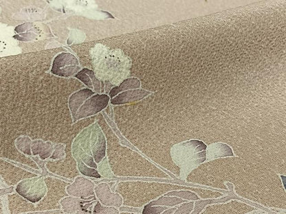 平和屋着物▽訪問着　単衣　友禅　枝花文　暈し染め　正絹　逸品　AABL6922jh