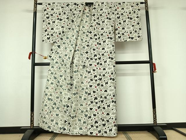 平和屋着物▽小紋　単衣　花尽くし文　AABL6923jh