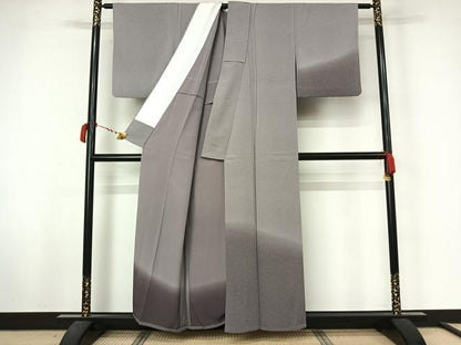 平和屋着物▽訪問着　江戸小紋　単衣　霞文　暈し染め　正絹　逸品　AABL6926jh
