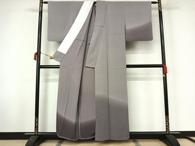 平和屋着物▽訪問着　江戸小紋　単衣　霞文　暈し染め　正絹　逸品　AABL6926jh