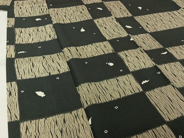 平和屋着物▽上質な小紋　単衣　成り物　正絹　逸品　AABL6931jh