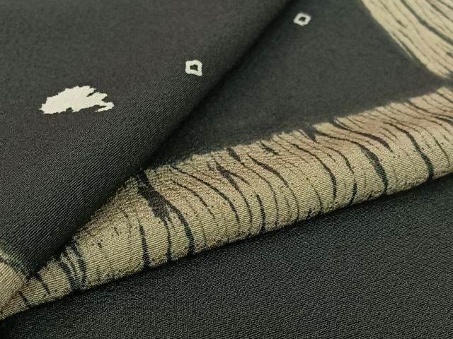 平和屋着物▽上質な小紋　単衣　成り物　正絹　逸品　AABL6931jh