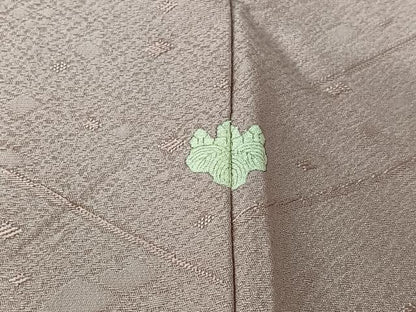 平和屋着物▽上質な色無地　単衣　流水箔散らし地紋　淡紅藤色　正絹　逸品　AABL6934jh